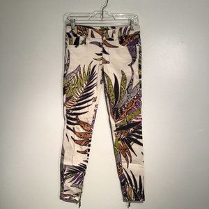 Just Cavalli Tropical Print Skinny Jeans Size 26